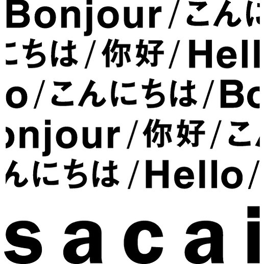 Hello sacai pop-up in Tokyo, travelling to major cities around the world